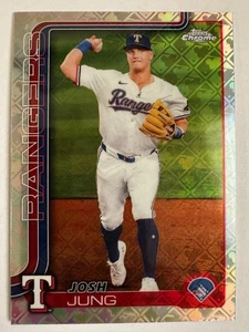 2025 Topps Chrome Logofractor #220 Josh Jung Refractor Texas Rangers - Picture 1 of 2