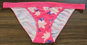 2018 Size Large Extra Low Rise Bikini PINK Victoria's Secret Floral New With Tag - Picture 1 of 8
