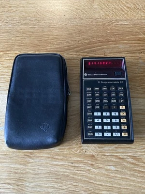 Texas Instruments TI Programmable 57 Vintage Calculator with Leather Carry Case - Image 1 of 2