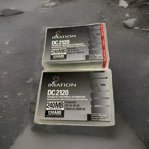 2 Cartridge Tape Imation DC2120, 240MB Compressed / 120MB Uncompressed - Picture 1 of 2