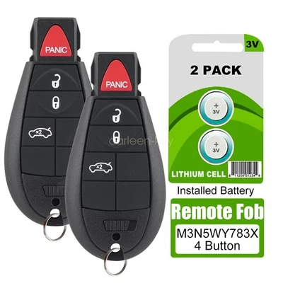 2 For Dodge Charger Remote Key Fob 2008 2009 2010 2011 2012 M3N5WY783X IYZ-C01C - Image 1 of 4