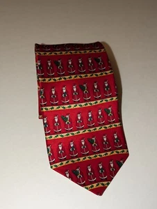 Holiday Traditions Hallmark by MMG Christmas Santa Claus Silk Tie Necktie Red - Picture 1 of 10