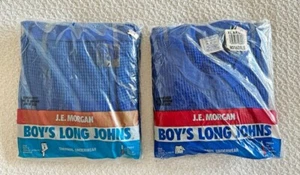 Vintage J.E. Morgan Jungen Long John Set, Gr. XL ~ hellblaues Hemd & Schubladen ~ neu aus altem Lagerbestand - Bild 1 von 3