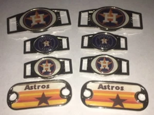 2 ~ Houston Astros MLB Paracord Charms Oval oder Mini Hundemarke Schnürsenkel Charms - Bild 1 von 8