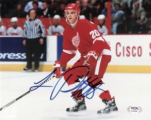 Luc Robitaille Detroit Red Wings Signed Autograph 8 x 10 Photo PSA DNA AJ43381