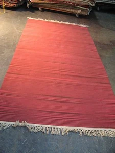 Alfombra Kilim de lana tejida a mano rusa fina de colección rayas 4'-3 x 8' excelente ordenada - Imagen 1 de 5
