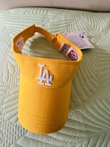 Youth Los Angeles Dodgers Yellow MLB Baseball Visor Cap Hat NWT Annco Adjustable - Picture 1 of 7