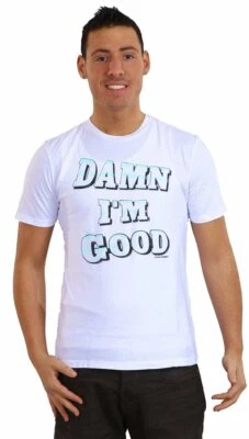 Camiseta blanca Local Celebrity Damn I'm Good para hombre Foto 1 de 2