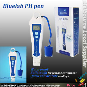 Hydroponics Bluelab PH Pen Meter With Temperature Tester Calibration Blue Lab
