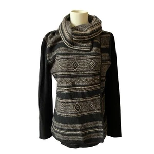 PERUVIAN CONNECTION ALPAKA WOLLE GESTREIFT WICKEL CARDIGAN AZTEKEN SOUTHWESTERN BOHO S - Bild 1 von 9