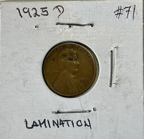 1925D(Better Date) Lamination DIE Break coin error Cover