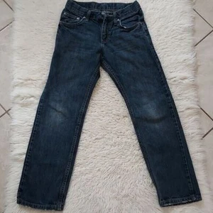 Lee Boys Size 12 Premium Select Denim Jeans Adjustable Waist Dark Wash Straight - Picture 1 of 11