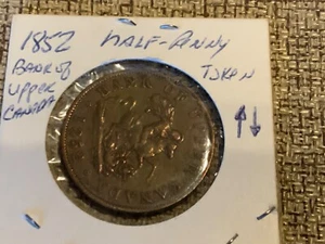 1852 Bank of Upper Canada One Half Penny Token - Picture 1 of 4