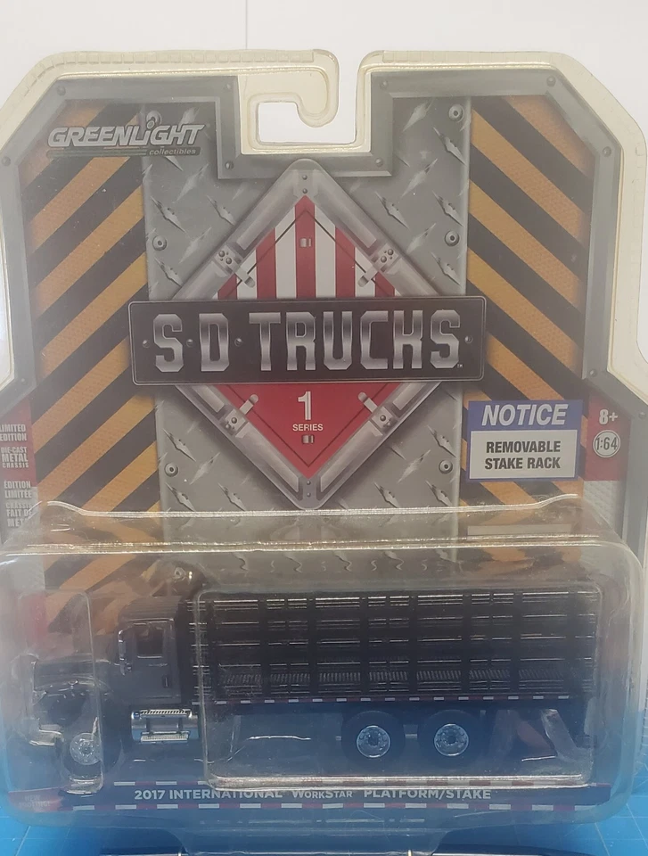 Camión de estacas Greenlight International Workstar 2017 nuevo en paquete Foto 1 de 2