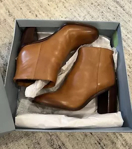 Antonio Melani Cammden Leder Blockabsatz Stiefel Größe 6,5 Camel Neu im Karton - Bild 1 von 6
