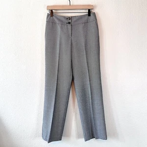Talbots Damen 4 zierlich gemusterte Wollmischung Anzughosen Plissee gerades Bein - Bild 1 von 9
