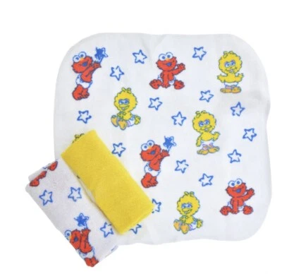 Paño de lavado Sesame Street Elmo & Big Bird paquete de 3 unidades suave suave limpio niños nuevo Foto 1 de 3