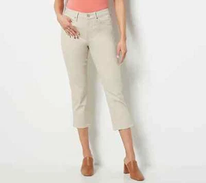 NYDJ Chloe Crop Jeans with Double Needle Slits Feather 10 Women's Pants A520006 - Picture 1 of 5