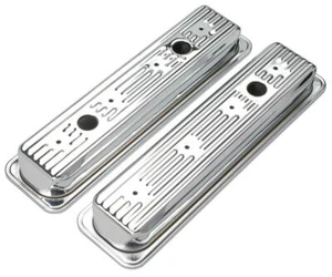 Trans-Dapt Performance 9702 TRADITIONAL Design Valve Covers; SHORT; 5.0-5.7L Fit - Picture 1 of 6