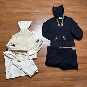 WWII US Navy Uniform Lot Liberty Cuff Amphibious Cracker Jack White Set NAMED - Picture 1 of 24
