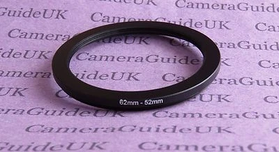 62mm to 52mm Male-Female Stepping Step Down Filter Ring Adapter 62-52  - Image 1 of 2