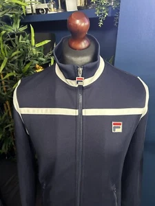 Fila Vintage Nate Track Top Navy Blue Mens Medium Terraces Casuals The Firm - Picture 1 of 6
