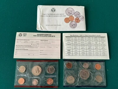 1989 MINT SET - UNC - ORIGINAL ENVELOPE - P & D MINT - Image 1 of 2