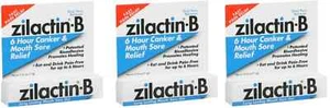 Zilactin-B Canker Sore & Mouth Sore Relief Gel .25oz (3 Pack) Fast Pain Relief - Picture 1 of 8