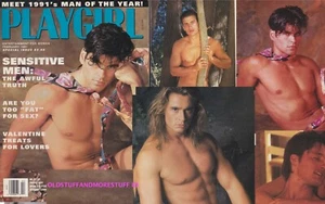 PLAYGIRL 2-91 THOMAS JAMES! GREZIAN GOD ARNOLD SCHWARZENEGGER FEBRUAR 1991 BLAU - Bild 1 von 1