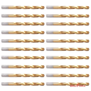 20 STCK. 1/4 Zoll Bohrer Bit Set HSS Titan Jobber Länge Twist Metall Bohrer Bits Werkzeuge - Bild 1 von 5