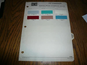 1959 Studebaker R-M Color Chip Paint Sample - Vintage - Picture 1 of 1