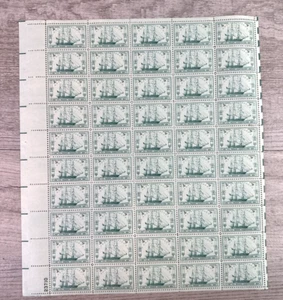 Scott #951 U.S. Frigate Constitution, MNH, 3c, 1947 Full Sheet 23710 - Picture 1 of 5