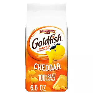 Cheddar Cheese Crackers, Baked Snack Crackers, 6.6 Oz Bag - Picture 1 of 12
