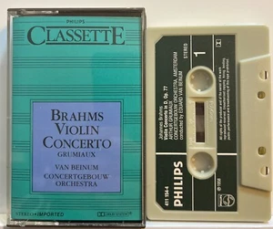 Brahms, Grumiaux: Violin Concerto in D Op. D (Cassette Tape Philips) *Rare* *VG* - Picture 1 of 2