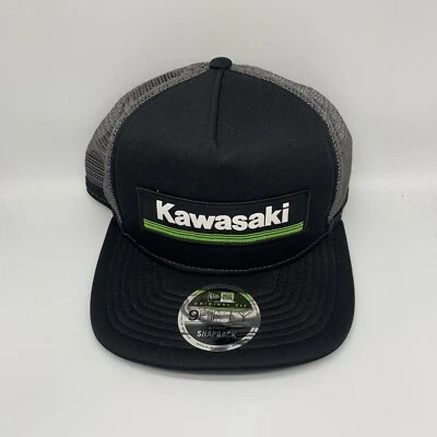 Gorra de camionero Kawasaki Racing ajuste original marco A 9Fifty New Era Snapback Foto 1 de 4