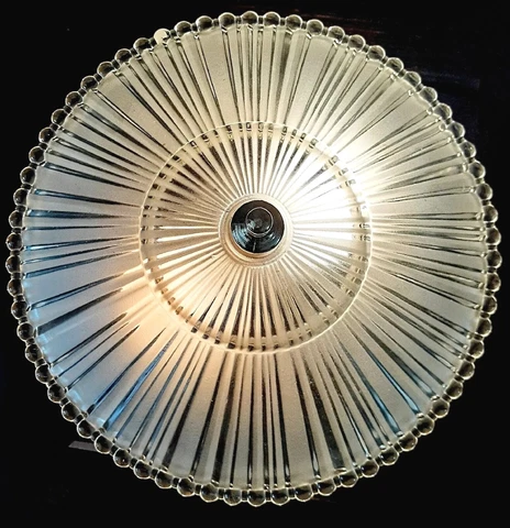 Vintage/Antique 1940's-1960's Art Deco Mid-Century Semi-Flush Light Fixture Cover