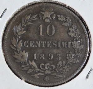 1893 Italy 10 Centesimi Foreign Coin - 125+ Year-Old European Treasure!!! - Picture 1 of 2