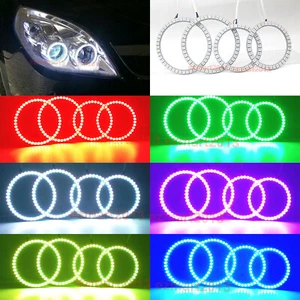 RGB halo ring for Chevrolet Opel Vectra C 05-08 halogen Headlight Flash DRL LED - Picture 1 of 18
