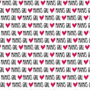 100% Cotton Digital Fabric Mama's Girl Love Hearts 140cm Wide - Picture 1 of 1