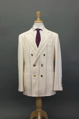 NWT$5100 Brunello Cucinelli "Sartoria Solomeo" DB Stripe Sport Coat 50/40US A258 - Image 1 of 4