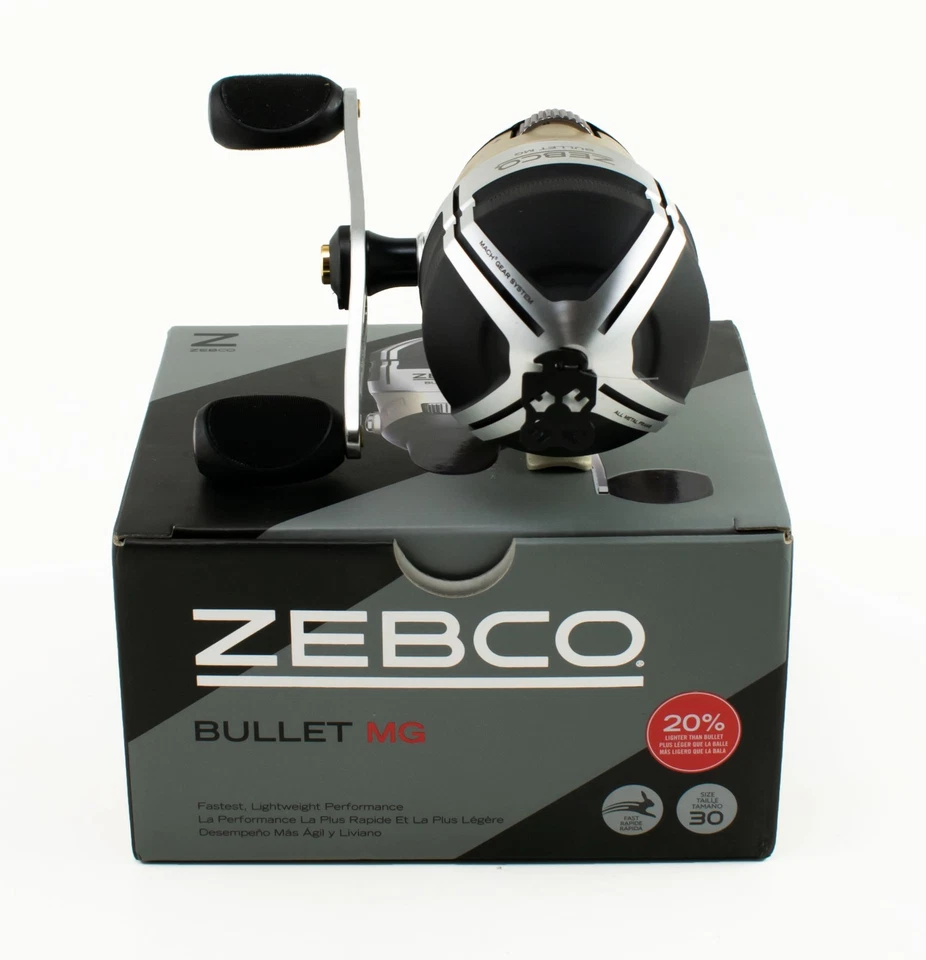 CARRETE SPINCAST RODAMIENTO ZEBCO BULLET MG 5.1:1 RELACIÓN DE TRANSMISIÓN TAMAÑO 30 8+1 Foto 1 de 4