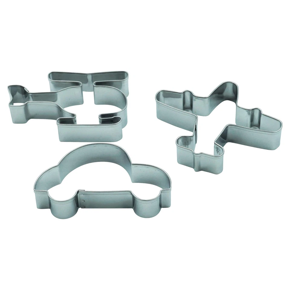 Auto + Flugzeug + Hubschrauber Ausstecher Ausstechform Keksausstecher Flieger - Bild 1 von 4