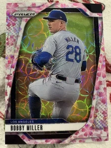BOBBY MILLER 2025 PANINI PRIZM CHERRY BLOSSOM 14/20 LA DODGERS  - Bild 1 von 2