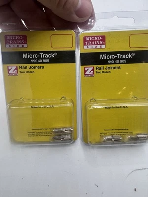 2 Packs MICRO TRAINS Z SCALE MODEL TRAIN TRACK JOINERS ITEM #990 40 909 - Image 1 of 3