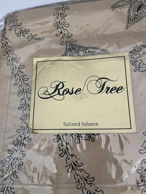 Rose Tree MONTCLAIR Cream Black Tailored Valance - Image 1 of 4