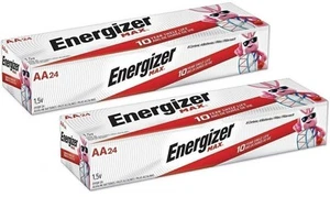 Energizer Max E91-VP AA Alkaline Battery 24 pack X 2(48 battery)Exp.12/2030 - Picture 1 of 2