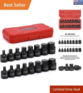16-Piece Impact Hex Driver Set - Low Profile Cr-Mo Socket Set, SAE & Metric - Picture 1 of 9