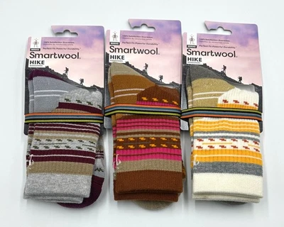 Paquete de 3 calcetines deportivos para mujer de senderismo de lana merino talla mediana 3 colores lana inteligente Foto 1 de 4