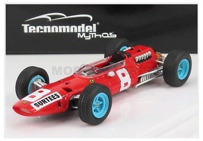 TECNOMODEL TM43-11B FERRARI - F1 512 N 8 ITALY GP 1965 JOHN SURTEES - RED - 1/43 - Immagine 1 di 3