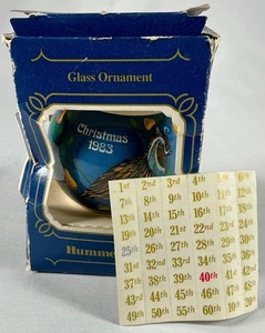 1983 Hummelwerk Partridge in a Pear Tree with Stickers Round Glass Ornaments - Picture 1 of 7